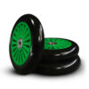 Green Wheels Pair for Kick Scooters (2 pcs)