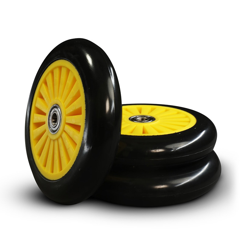 Yellow Wheels Pair for Kick Scooters (2 pcs)